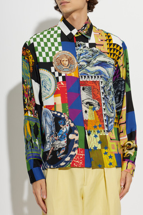 Versace Silk shirt with 'Medusa Collage' print
