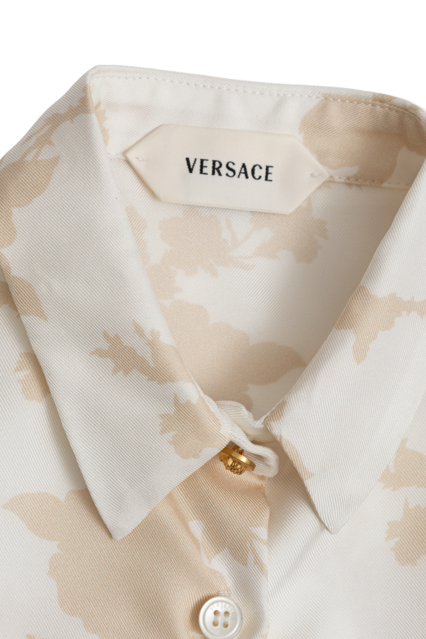 Versace Kids Silk top with floral motif