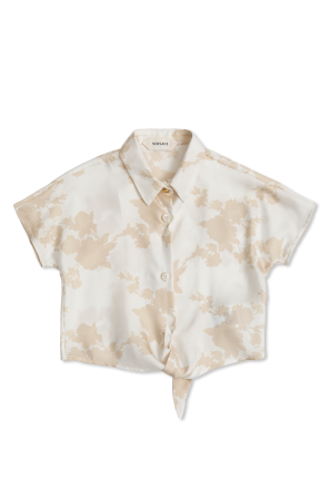 Top de seda con motivo floral