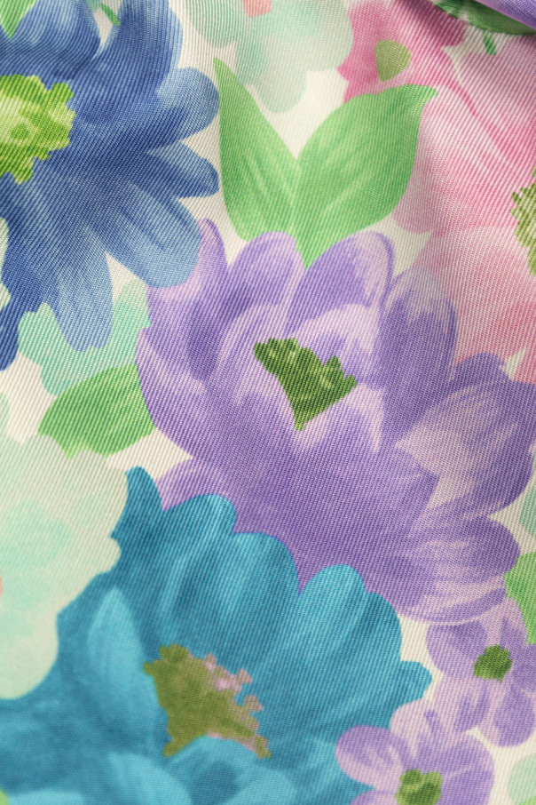 Versace Kids Silk shirt with floral motif