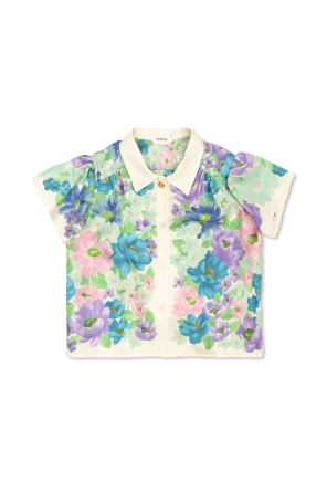 Camisa de seda con motivo floral
