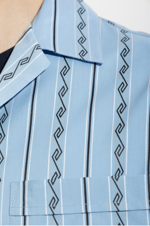 Versace Camisa com padrão grego