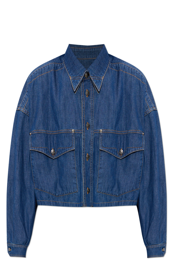 Loose-fit denim jacket od Versace