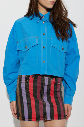 Versace Camisa curta estilo 'oversize'