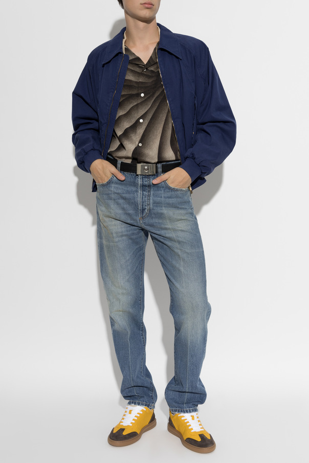 Versace Camisa de seda de manga corta