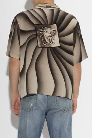 Versace Camisa de seda de manga corta