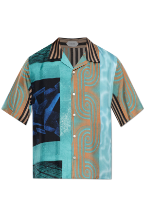 Camisa de seda de manga corta