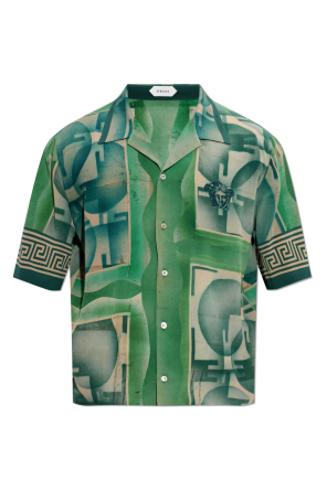 Silk shirt with "The Shapes" print