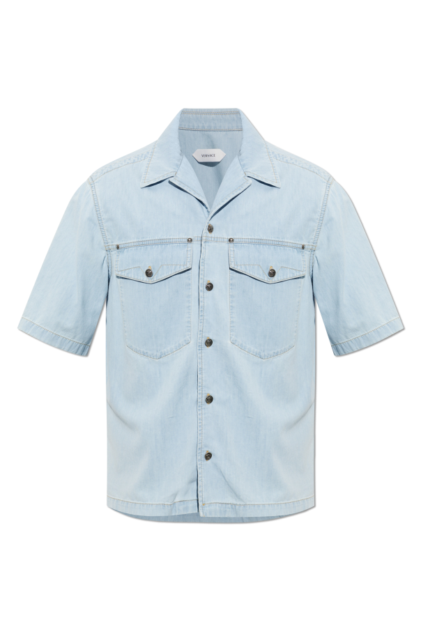 Denim short-sleeved shirt od Versace