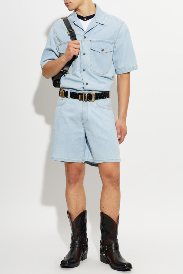 Versace Denim short-sleeved shirt