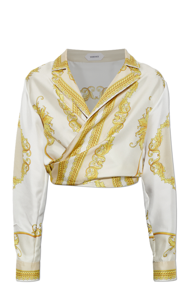 Silk shirt with asymmetric cut od Versace