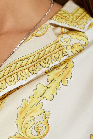 Versace Jedwabna koszula o asymetrycznym kroju