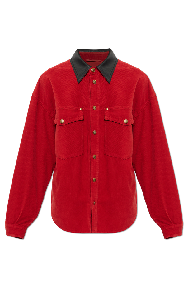 Corduroy shirt with pockets od Versace