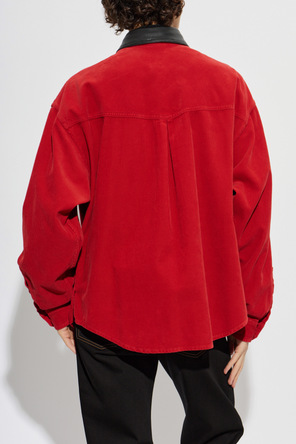Versace Camisa de pana con bolsillos