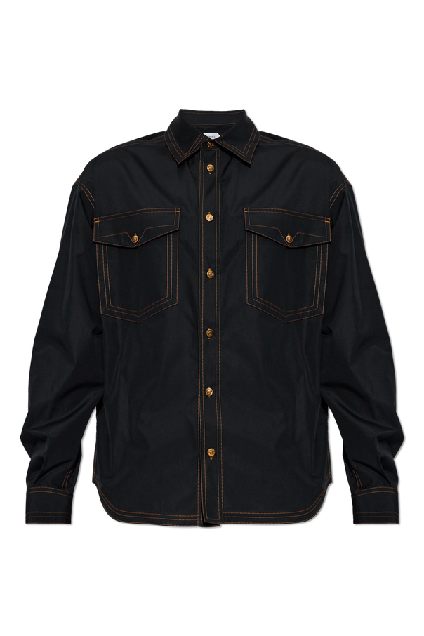 Shirt with Contrasting Stitching od Versace