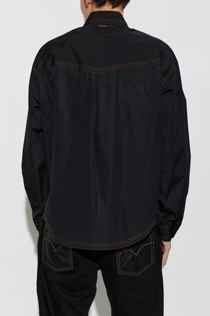 Versace Camisa com costuras contrastantes