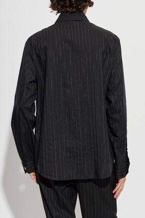 Versace Camisa de algodón con bolsillos