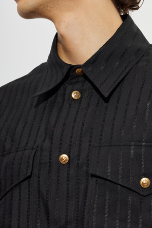 Versace Camisa de algodón con bolsillos