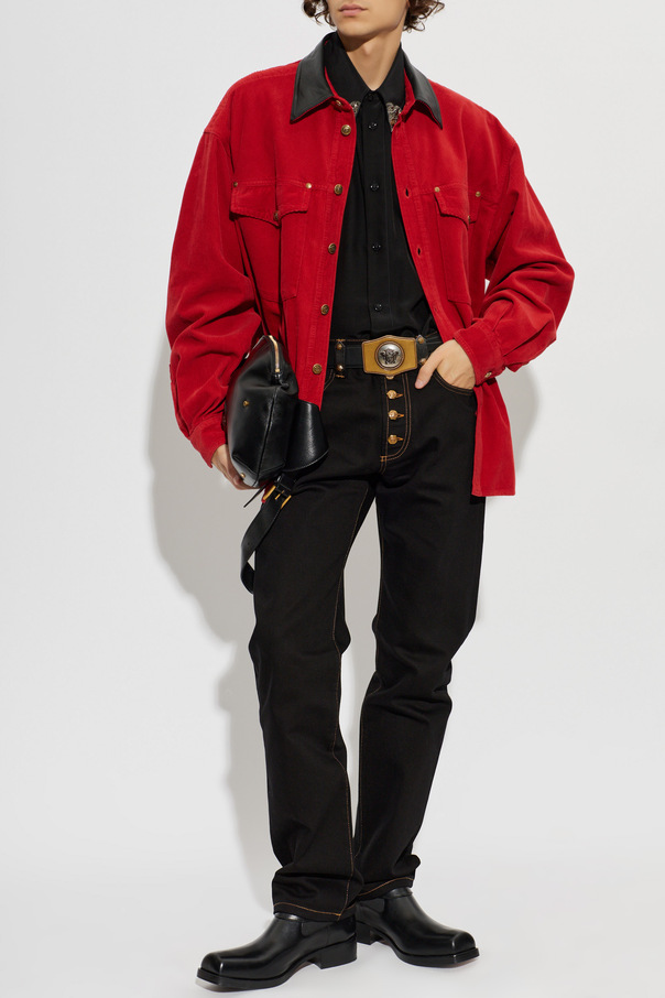 Versace Hedvábná košile s aplikacemi