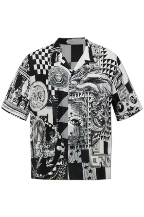 Camisa de seda con estampado "Medusa Collage"