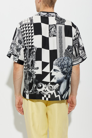 Versace Camisa de seda con estampado "Medusa Collage"