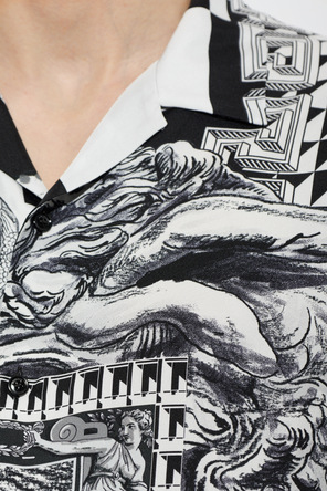 Versace Camisa de seda con estampado "Medusa Collage"