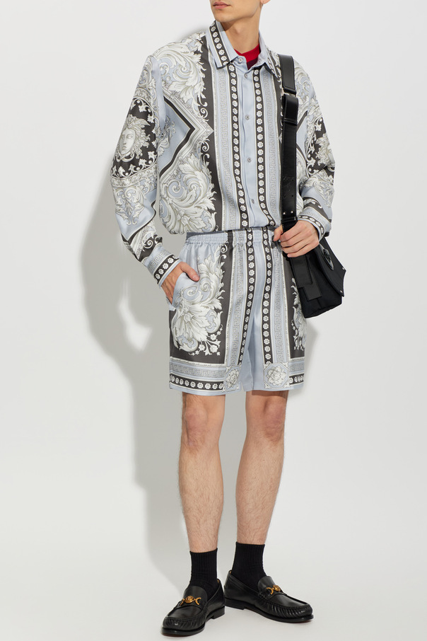 Versace Seidenhemd mit Print „Neoclassical Barocco“
