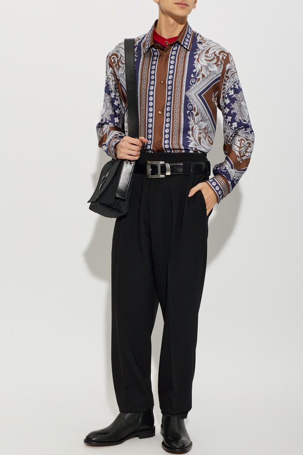 Versace Seidenhemd mit Print `Neoclassical Barocco`
