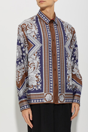 Versace Seidenhemd mit Print `Neoclassical Barocco`
