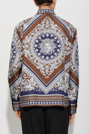 Versace Seidenhemd mit Print `Neoclassical Barocco`