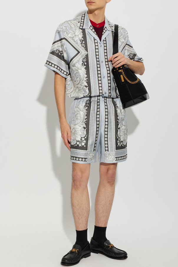 Versace Seidenhemd mit Print `Neoclassical Barocco`