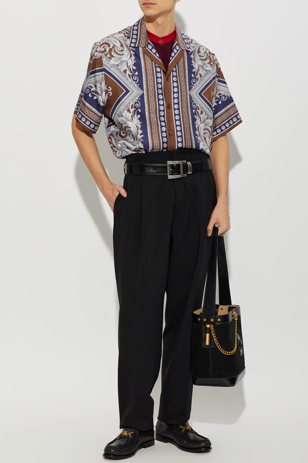 Versace Seidenhemd mit Print `Neoclassical Barocco`