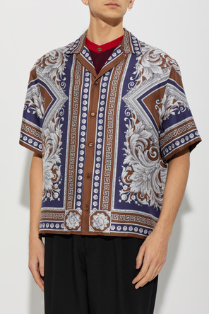 Versace Seidenhemd mit Print `Neoclassical Barocco`