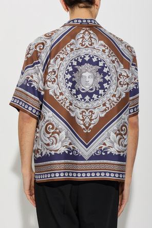 Versace Seidenhemd mit Print `Neoclassical Barocco`