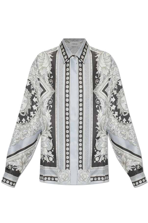 Versace Camisa de seda com estampado `Neoclassical Barocco`