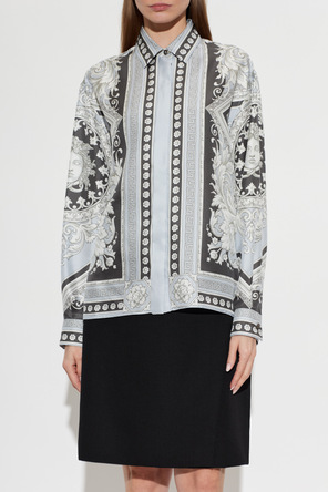 Versace Camisa de seda com estampado `Neoclassical Barocco`