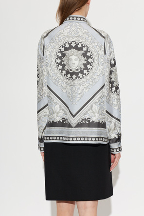 Versace Camisa de seda com estampado `Neoclassical Barocco`