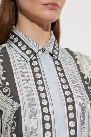 Versace Camisa de seda com estampado `Neoclassical Barocco`