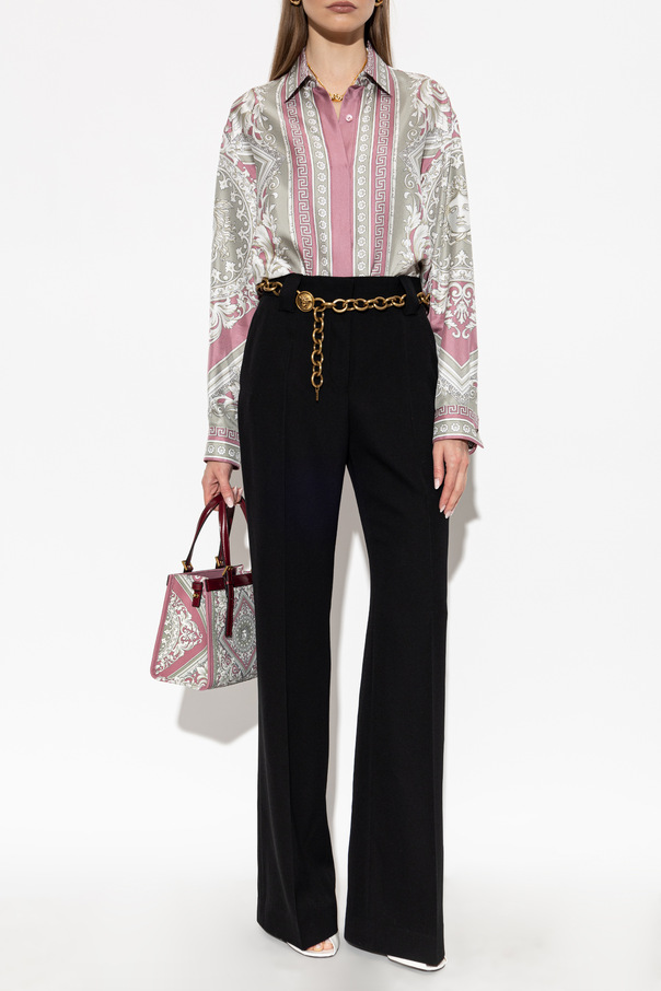 Versace Camisa de seda com estampado `Neoclassical Barocco`