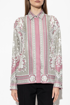 Versace Camisa de seda com estampado `Neoclassical Barocco`