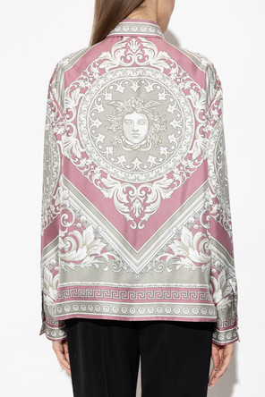Versace Camisa de seda com estampado `Neoclassical Barocco`