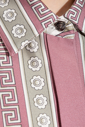 Versace Camisa de seda com estampado `Neoclassical Barocco`