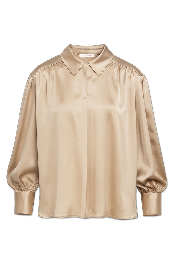 ‘Leonora Satin’ shirt od By Malene Birger