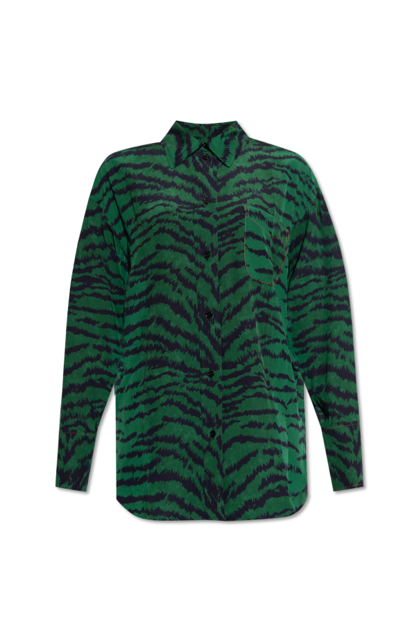 Silk shirt with animal motif od Victoria Beckham