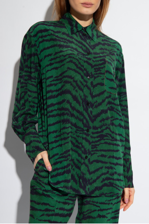 Victoria Beckham Silk shirt with animal motif