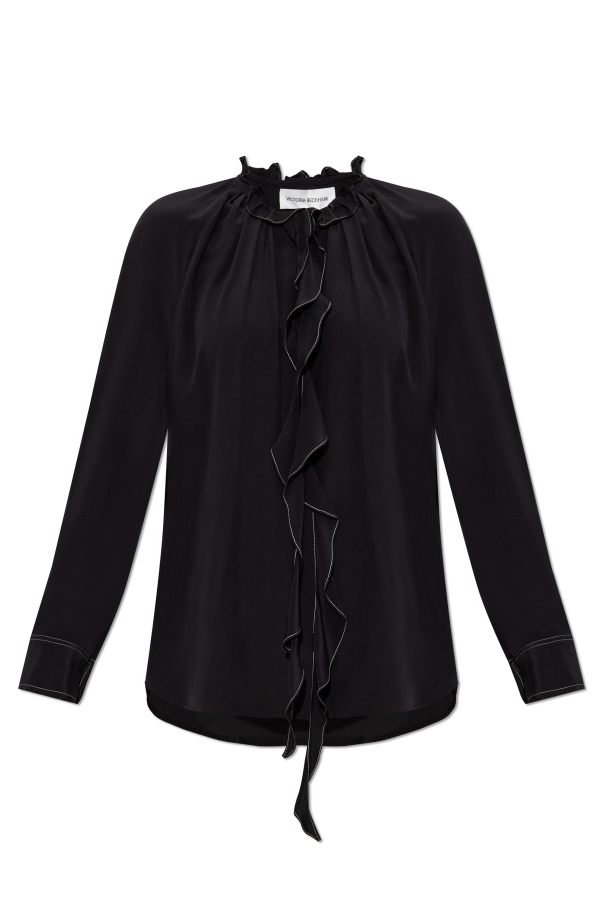 Victoria Beckham Camisa de seda con volantes
