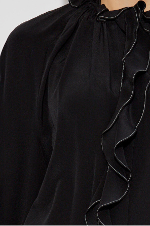 Victoria Beckham Camisa de seda con volantes