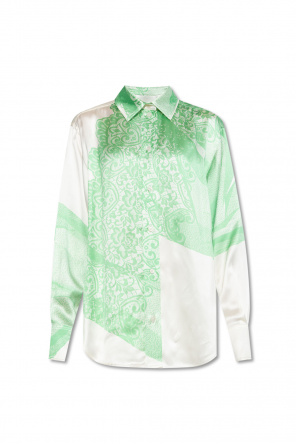 Kiton geometric-print silk dress Giallo