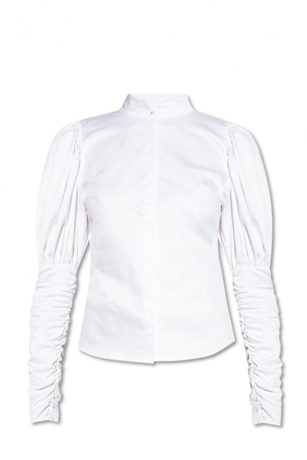 TEEN graphic-print long-sleeved T-shirt 'Nila’ shirt with standing collar