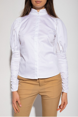 Notes Du Nord 'Nila’ fringed shirt with standing collar